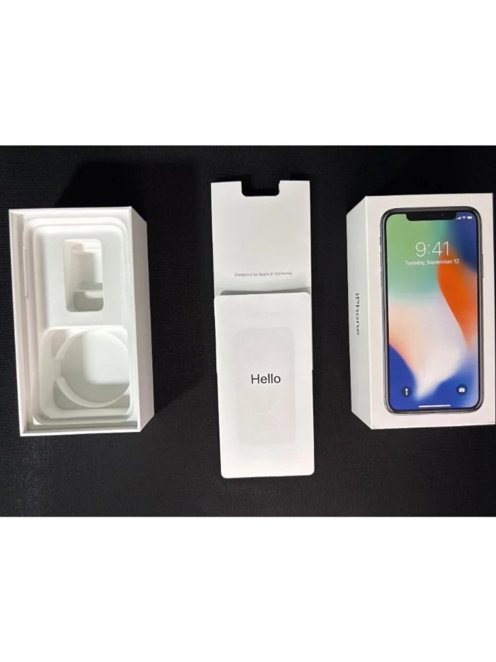 Original Apple iPhone X 64GB Silver Empty Box Only - Phone Not Included
